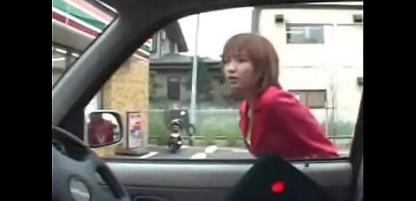  Japanese MILF uses a remote control vibrator in public and blows